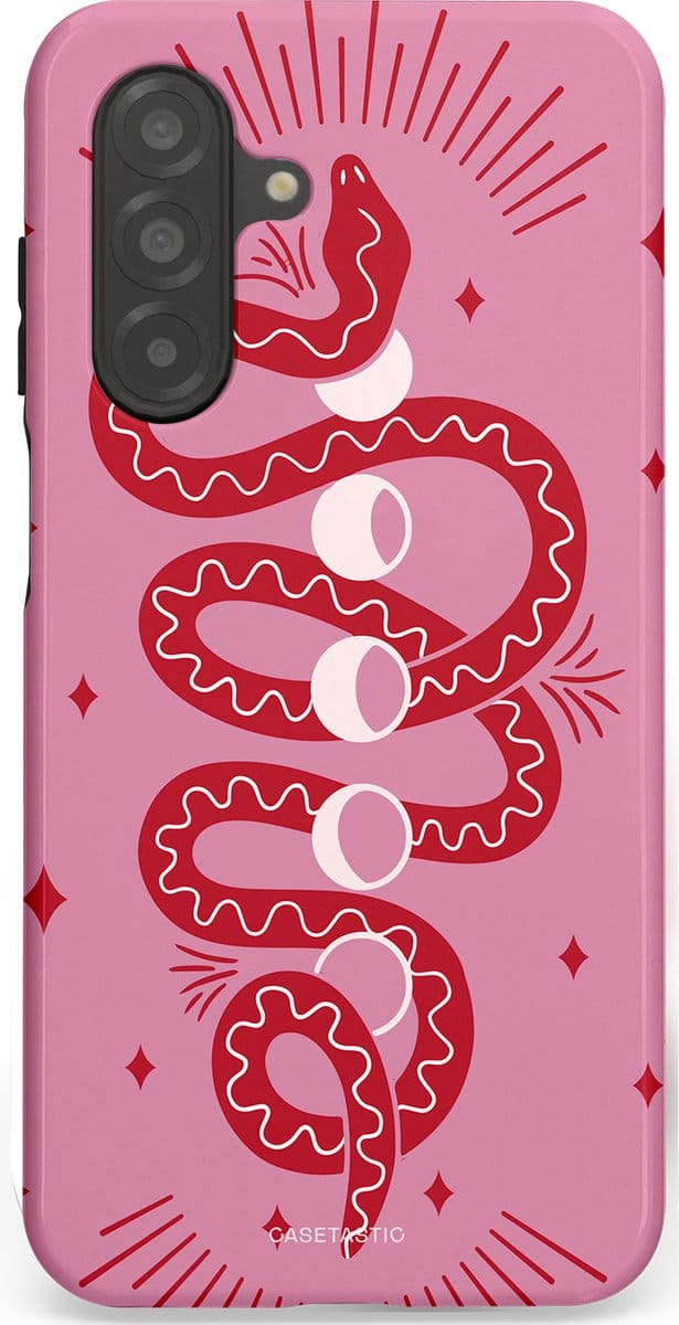 Casetastic hoesje geschikt voor Samsung Galaxy A26 - Dubbellaagse bescherming - Eclipseslang - Fashion Case - Lila Koraal