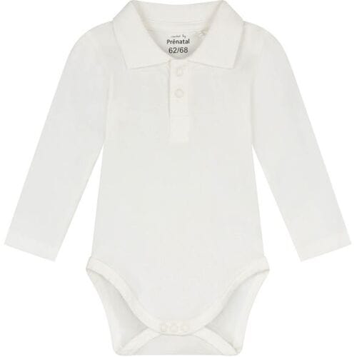 Prénatal romper polo Ivory White 62/68 unisex