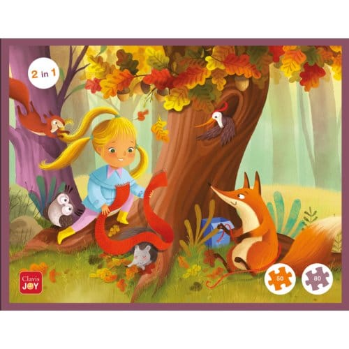 Clavis Joy Pippa en de vermiste egel - 2-in-1 puzzel voor 4+ jaar