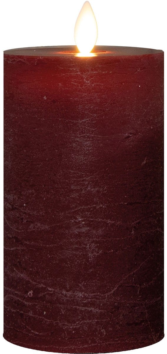 Stompkaars-USB wax 12,5x7,5 cm bordeaux Anna's Collection