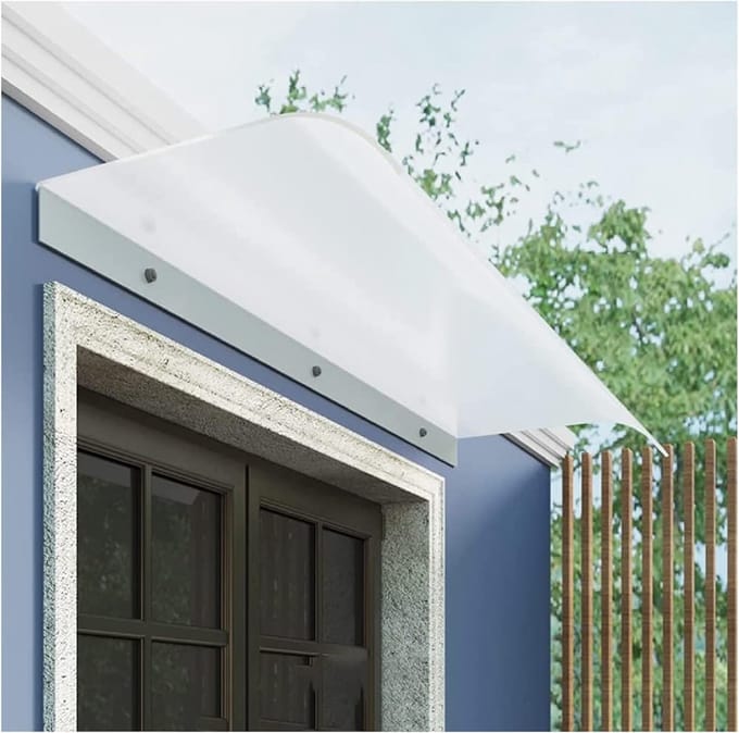 Deur Luifel - Huis Overkapping - Buiten Bescherming - Helder Polycarbonaat - 50x60 cm - Transparant