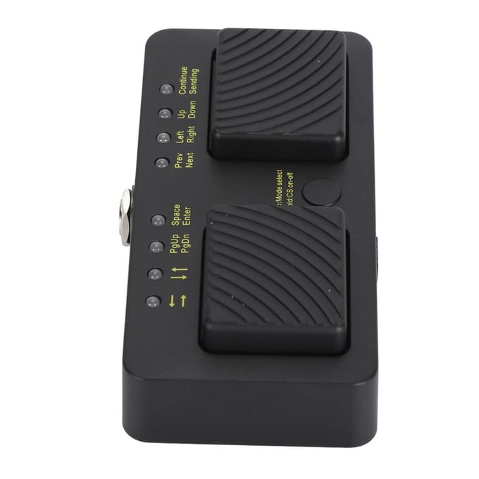 Bluetooth Pagendraaier Draadloze Muziekblad Pagina Controller Voetschakelaar Pagina Turner Pedaal voor Tablet black
