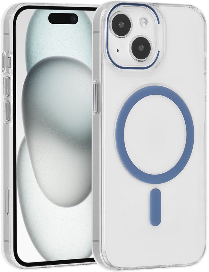 UNIQ Accessory Back Cover - Apple iPhone 15 - Blauw - MagSafe Compatible - Schokabsorberend