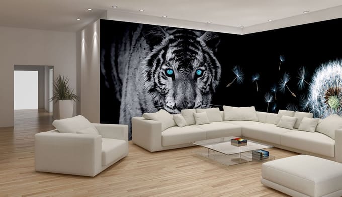 Fotobehang Vlies Dieren | Zwart | GROOT 832x254cm
