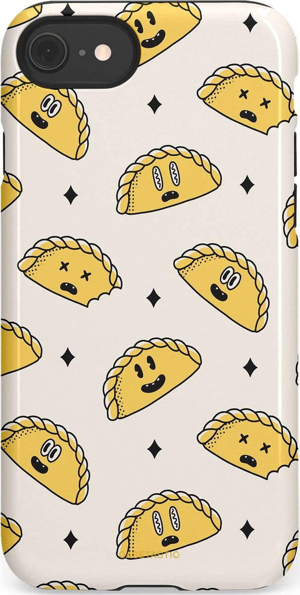 Casetastic hoesje geschikt voor Apple iPhone SE / Apple iPhone 7 / Apple iPhone 8 - Dubbellaagse bescherming - Pastei gerei - Fashion Case - Wit Goud Beige Lichtgrijs
