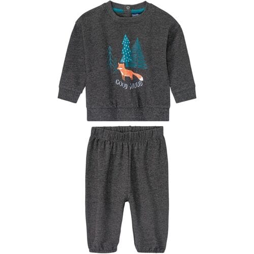 LUPILU Baby jongens pyjama (Donkergrijs, 62/68)