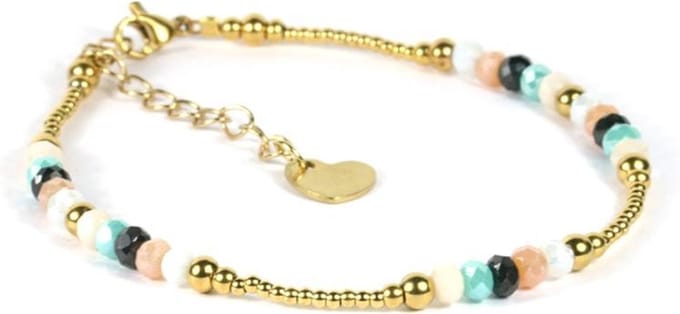 Heaven Eleven - dames - Enkelbandjes - goud - RVS - 2mm - verstelbaar 23cm +4cm