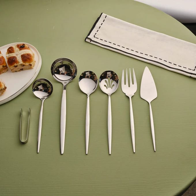Karaca Orion Platin – 7-delige Servies Set – RVS