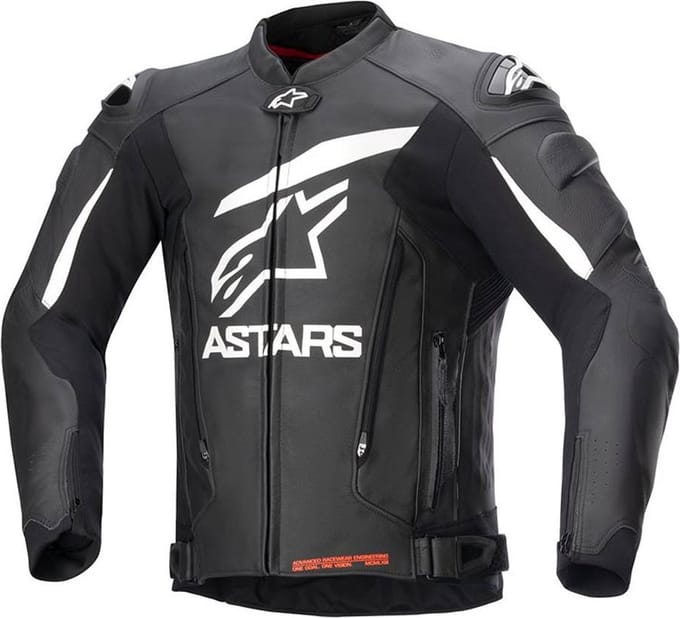 Alpinestars GP Plus V4 Leren Jas Zwart Wit - Jas