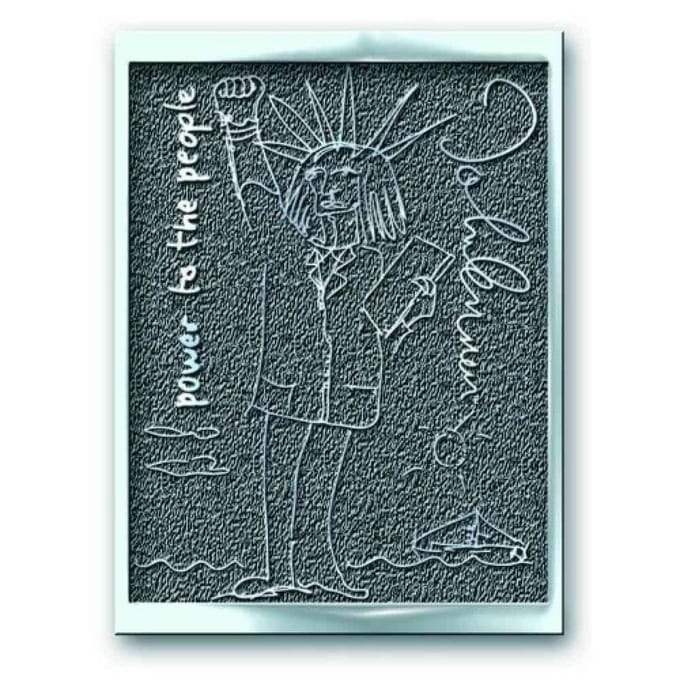 John Lennon - Power To The People Pin - Grijs
