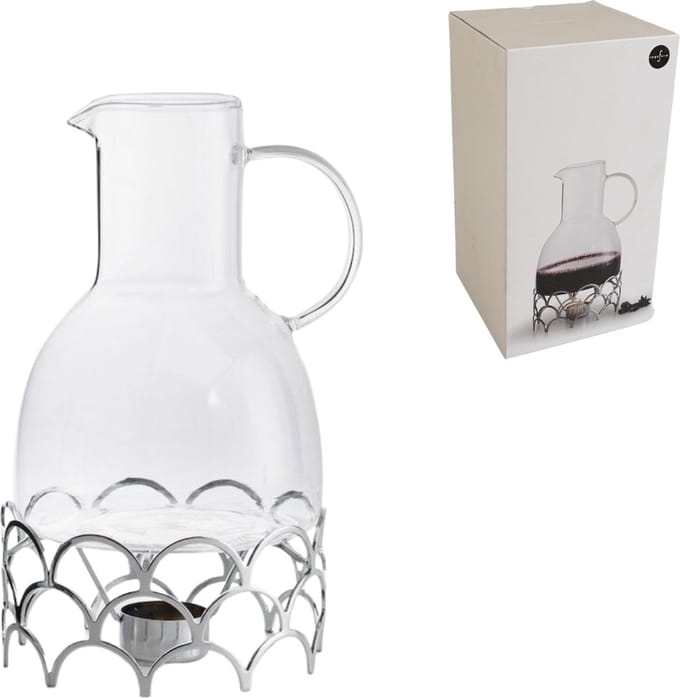 Sagaform - wijnkan met warmer Silver