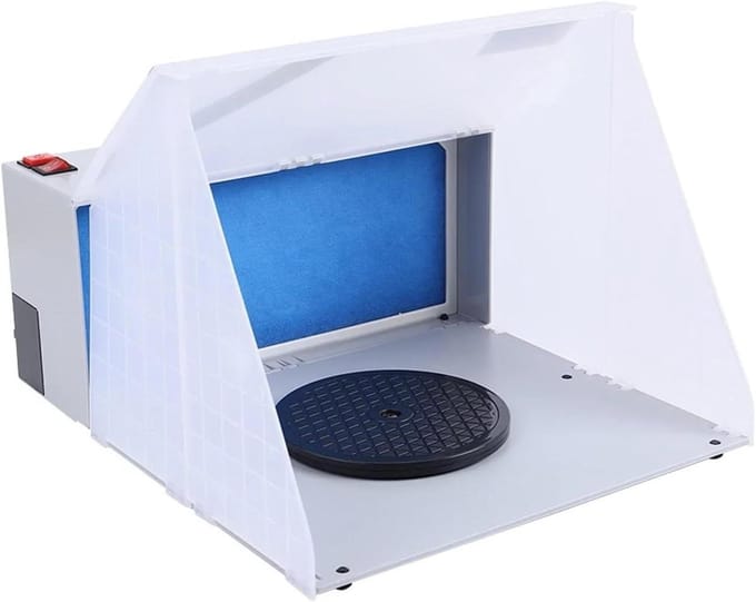 Spuitcabine - Afzuigsysteem - Hobby projecten - Draagbaar en opvouwbaar - 3 m3/min - Wit