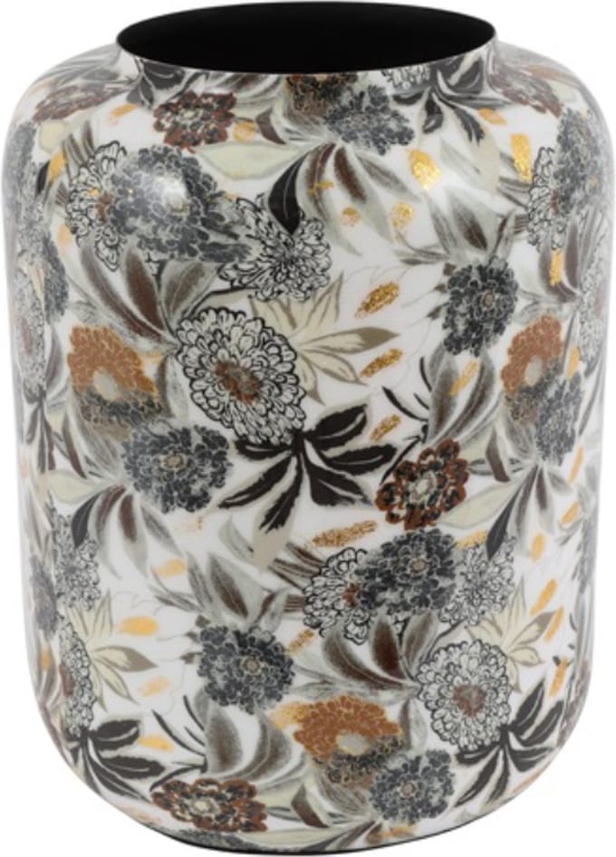 Vaas Peony L wit-bruin 27x27x34cm. - Countryfield