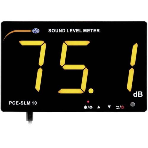 PCE-SLM 10 Decibelmeter - groot display voor wandmontage + alarm + datalogger