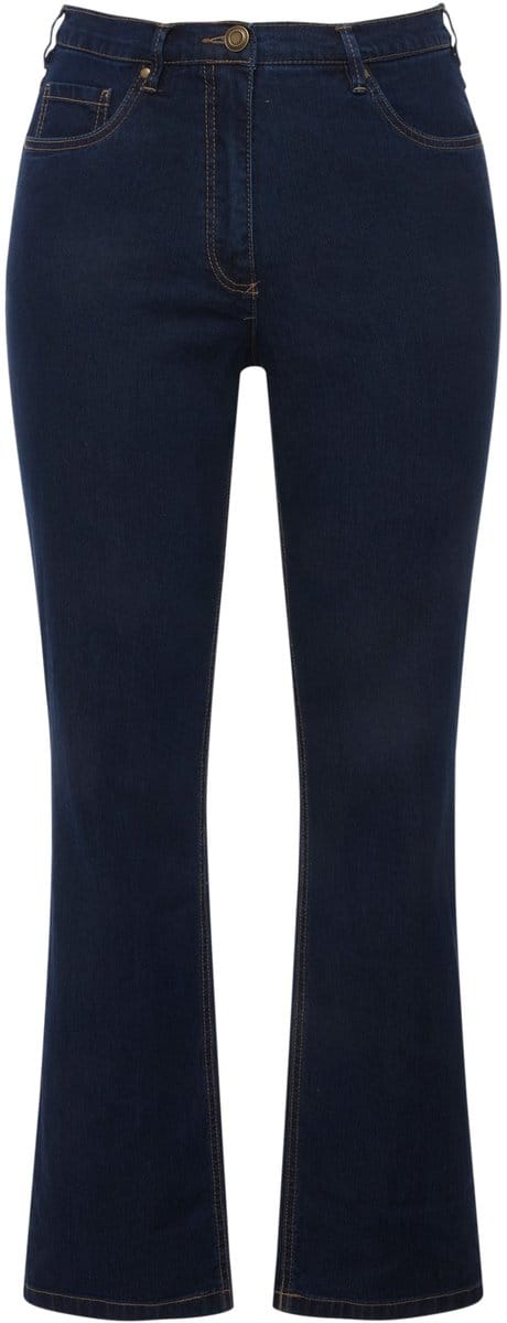 Ulla Popken - Dames - Jeans Mandy rechte pijp stretch 5-pocketmodel - Blauw denim - Maat 29