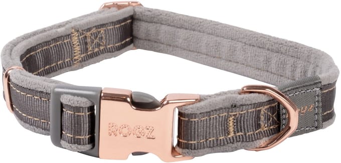 Rogz Urban Halsband Duifgrijs&Grijs&Rosé - Hondenhalsband - M