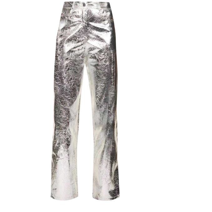 AmyLynn Dames/Dames Metallic Broek (Zilver)