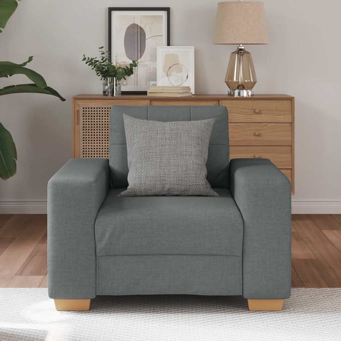 vidaXL - Fauteuil - 100x78x80 - cm - stof - donkergrijs