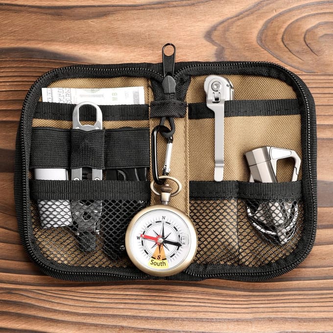 EDC Pouch Zakorganizer voor Mannen Gereedschapszak Opbergruimte EDC Uitrusting zwart