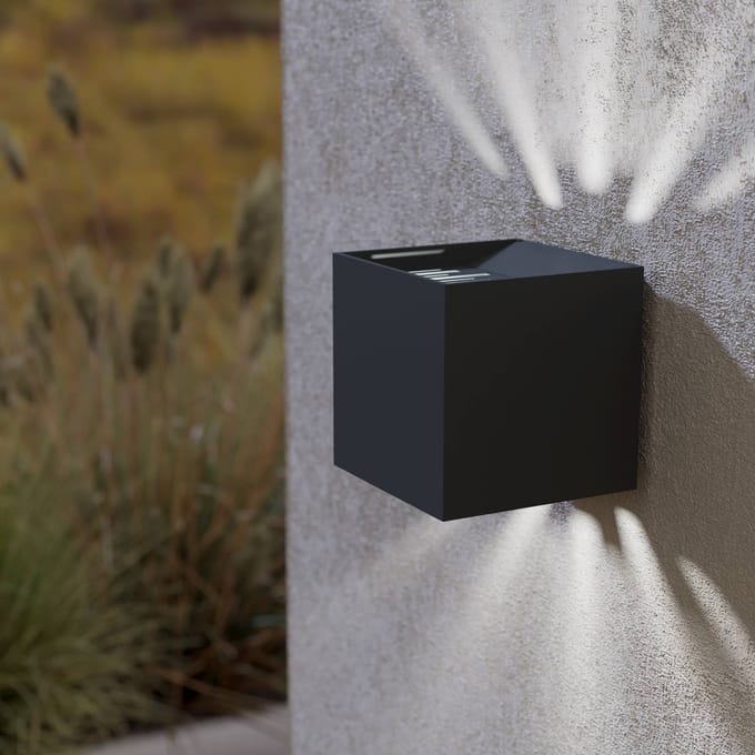 Eglo Buitenwandlamp Calpino 2 - Antraciet - Warm Wit - 2x3,3w