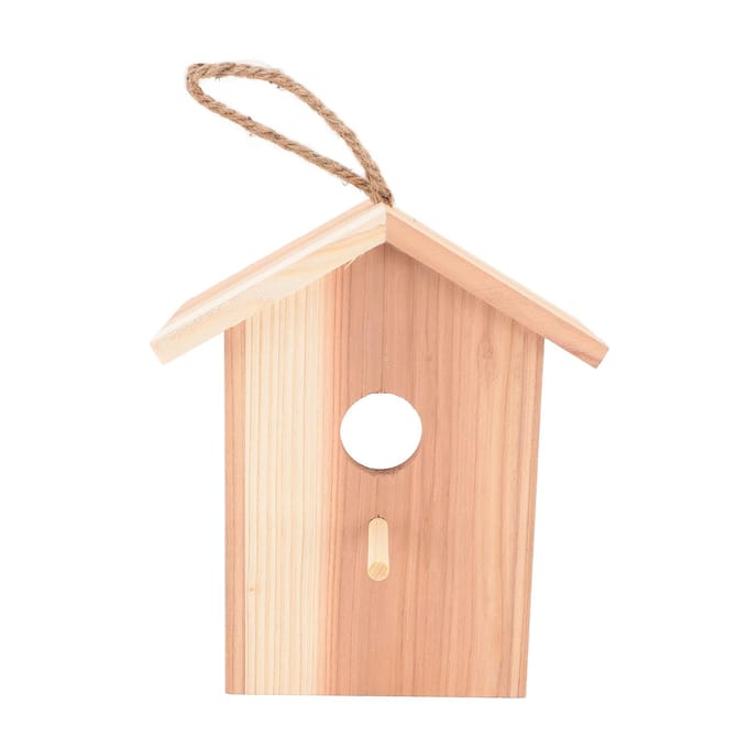 Raam Vogelhuisje Ceder Transparant Ontwerp Buiten Houten Vogelhuisje met Zuignap beige