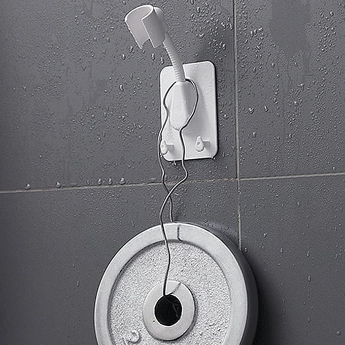Douchekophouder Zonder Boren Waterdicht Sterk Draagvermogen Plakker Verstelbare Hoek Handheld gray