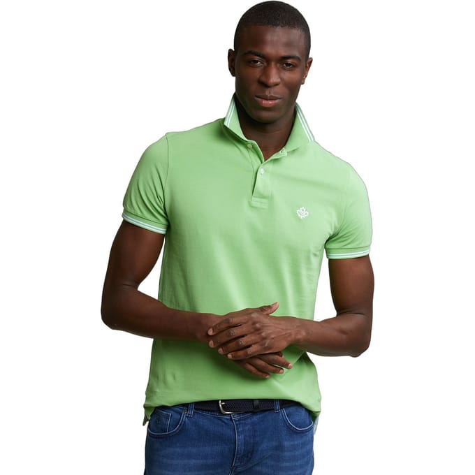 River Woods Custom Fit Cotton Polo Breadfruit Größe: S | Poloshirts Outlet | Herren