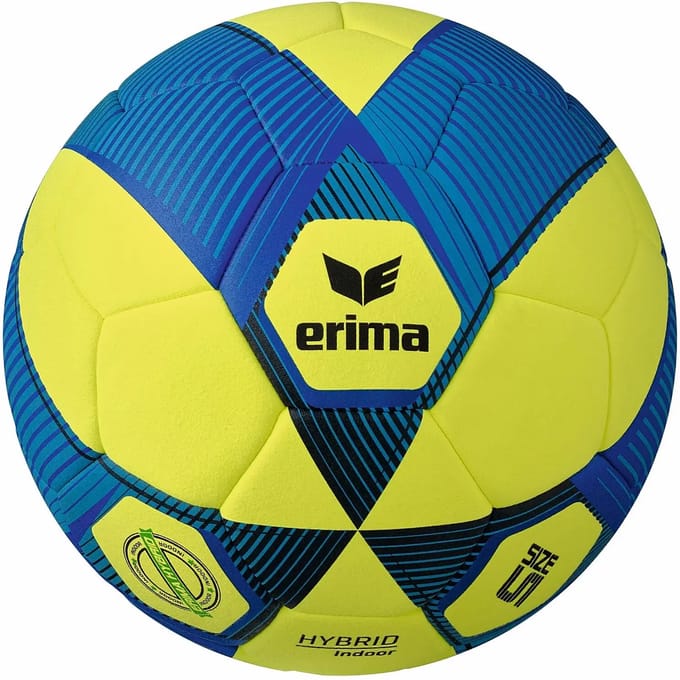 Erima Hybrid Indoor (Size 5) Voetbal - Royal / Geel | Maat: 5