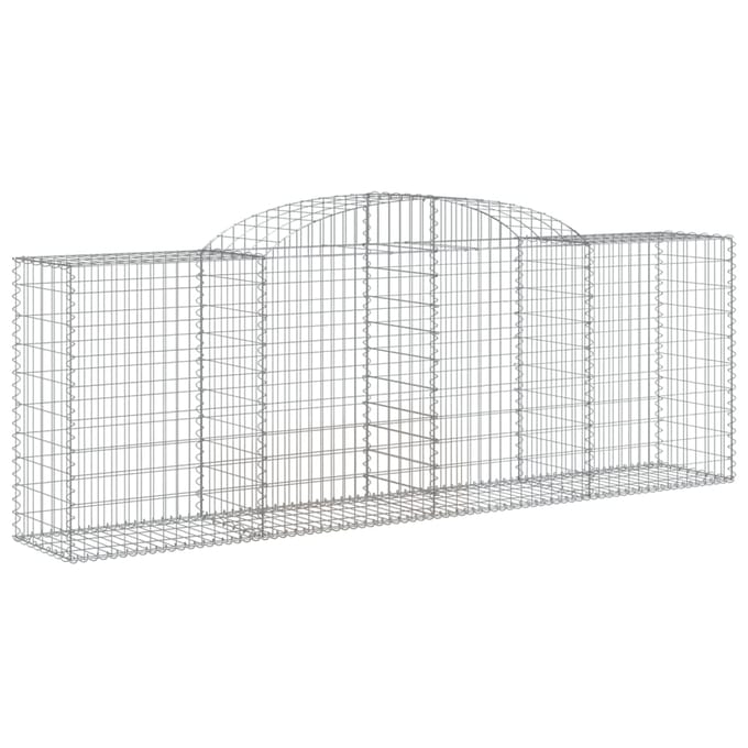 vidaXL - Schanskorf - gewelfd - 300x50x100/120 - cm - gegalvaniseerd - ijzer