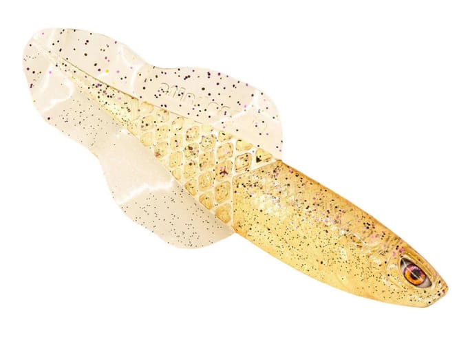 Chasebaits Flacid Shad 3 inch Soft Lure 7/Stuks Goudglans (4716)