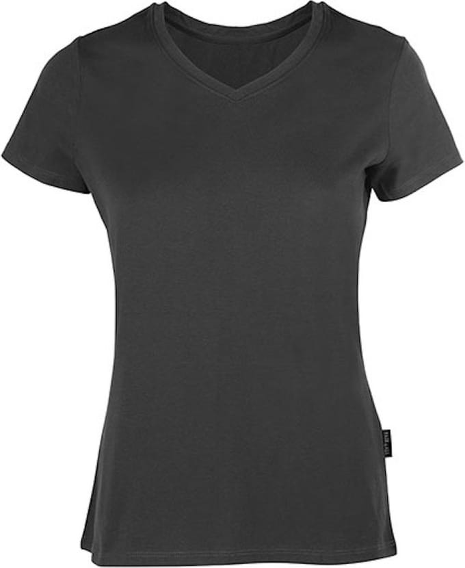 HRM - Women´s Luxury V-Neck Tees - Dark Grey - 4XL