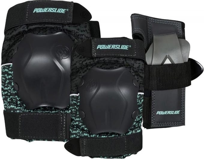 Powerslide Standaard Drievoudige Kniebeschermers Zwart M