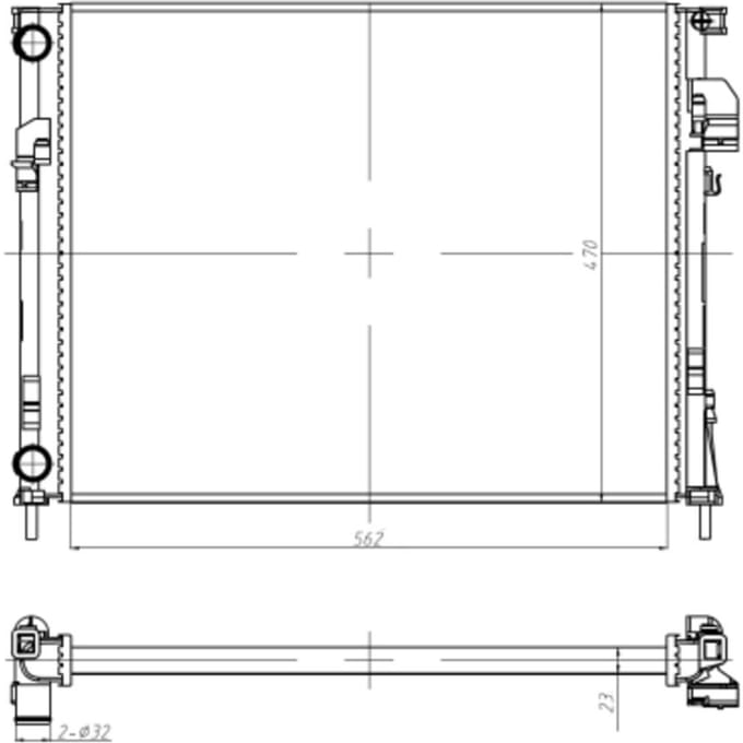 Radiator, motorkoeling Economy Class NRF 58332A