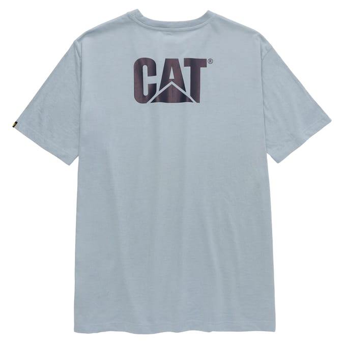 Caterpillar Heren T-shirt met handelsmerk (Blauwe Mist Heide)