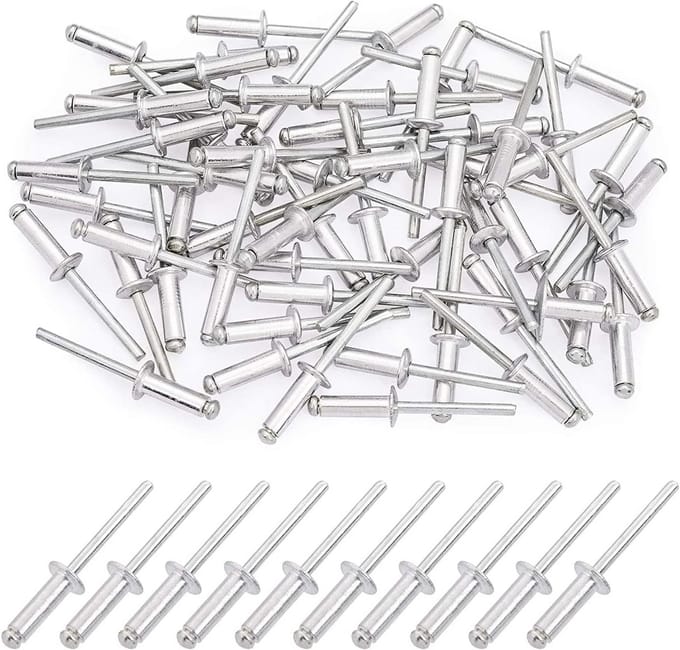 Solidchoice - Nietset 4mm x 10mm, 100 stuks blindnieten in aluminiumlegering
