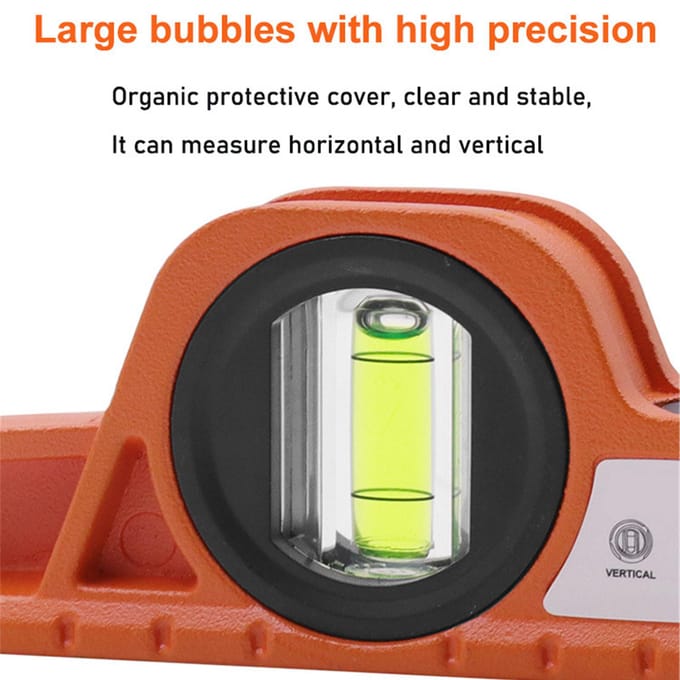 Meter Professioneel Schokbestendig Aluminiumlegering Magnetische Waterpas brown