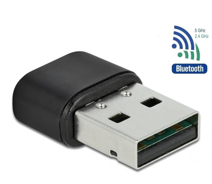 DeLOCK USB-A - WLAN / Wi-Fi & Bluetooth dongle - Dual Band AC600 / 600 Mbps