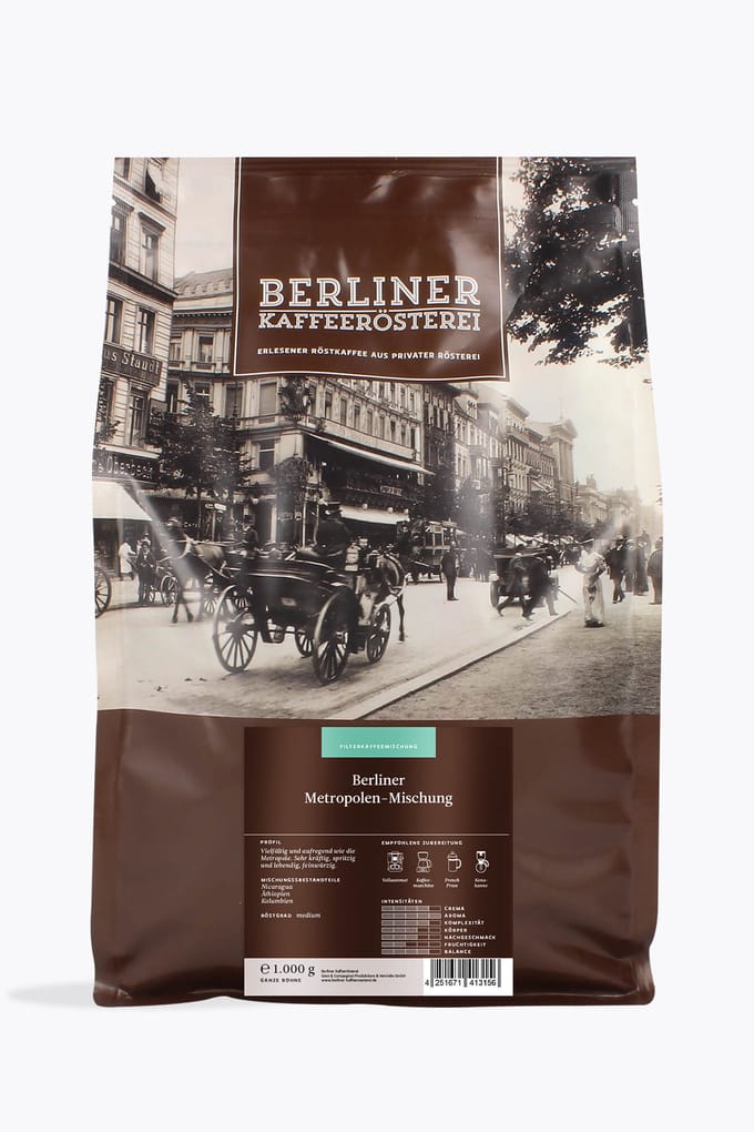 Berliner Kaffeerösterei Berliner Metropolen melange 1kg