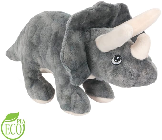 PIA Soft Toys - Pluche Eco Knuffel Triceratops - grijs - 30 cm