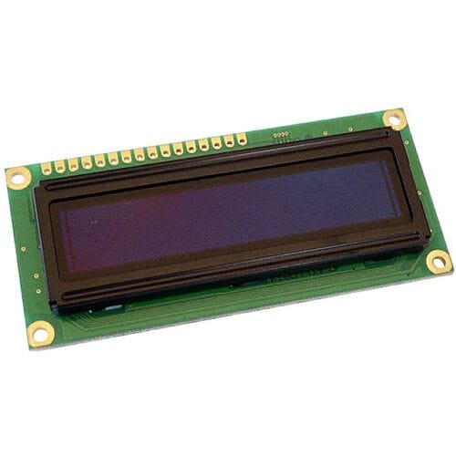 Display Elektronik OLED-module Geel Zwart 16 x 2 Pixel (b x h x d) 80 x 10 x 36 mm DEP16201-Y