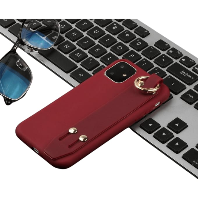 Comfycase iPhone 12 (Pro) Strap Holder Case Rood