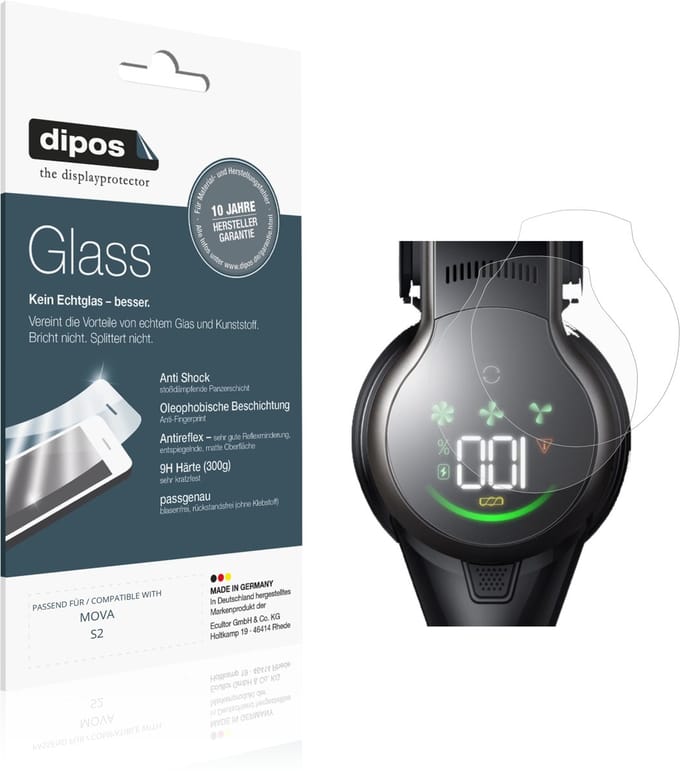 dipos – 2x Matte Pantserfolie geschikt voor MOVA S2 | 9H Screenprotector