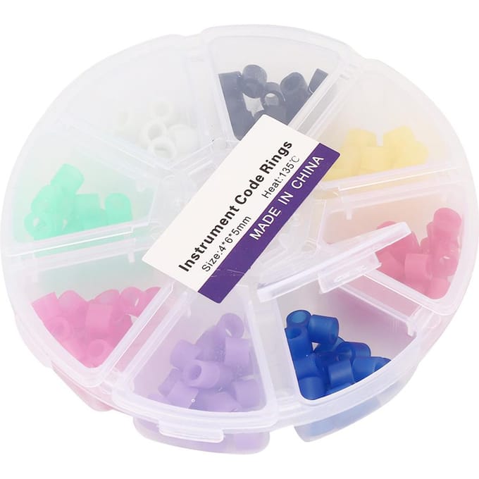 160 pcs Anneaux de Code Couleur Dentaire Autoclavable Désinfection Accessoire Orthodontique gray