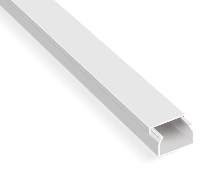 Kabelgoot/ leidinglijst 2X1 M wit 20X 10mm