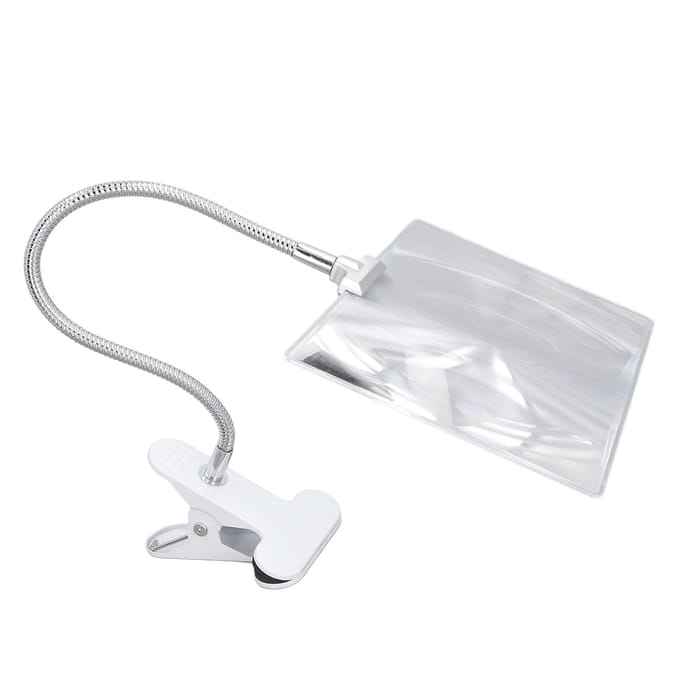 Loupe de Page 4X Grande Loupe de Zone de Visualisation Pleine Page avec Col de Cygne Flexible pour Lecture Seniors