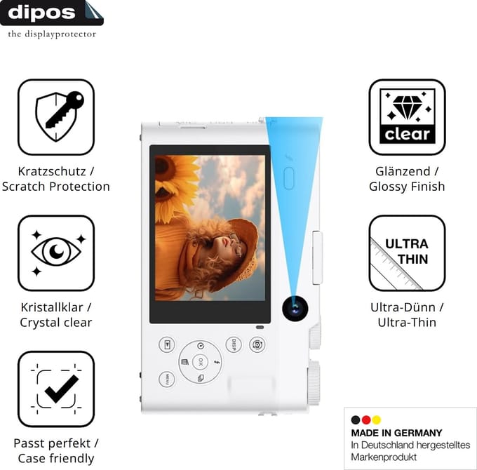 dipos – 4x Beschermfolie geschikt voor Ahlirmoy DC218 | Krasbestendige & heldere Screenprotector Ultra-Thin