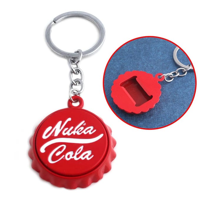 Game Randapparatuur: Coca Cola Flesdop Sleutelhanger, Metalen Flesopener Hanger, Klassiek Vormgegeven Flesopener rood