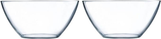 Salade schaal/slakom rond van glas 28 cm