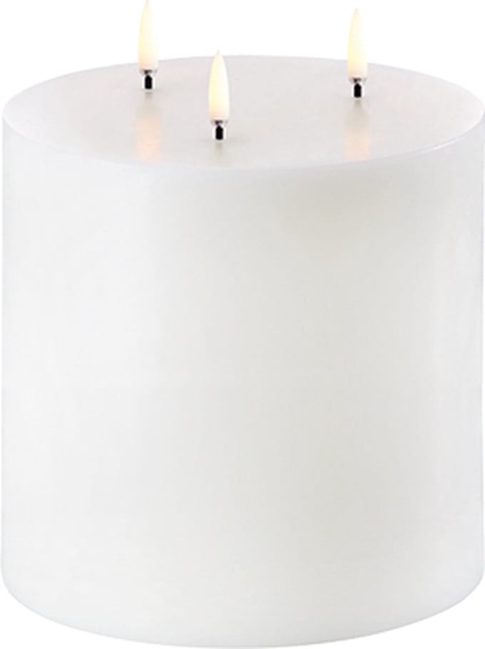 LED kaars - 15 x 15 cm - Uyuni LED rustieke Kaars Nordic white
