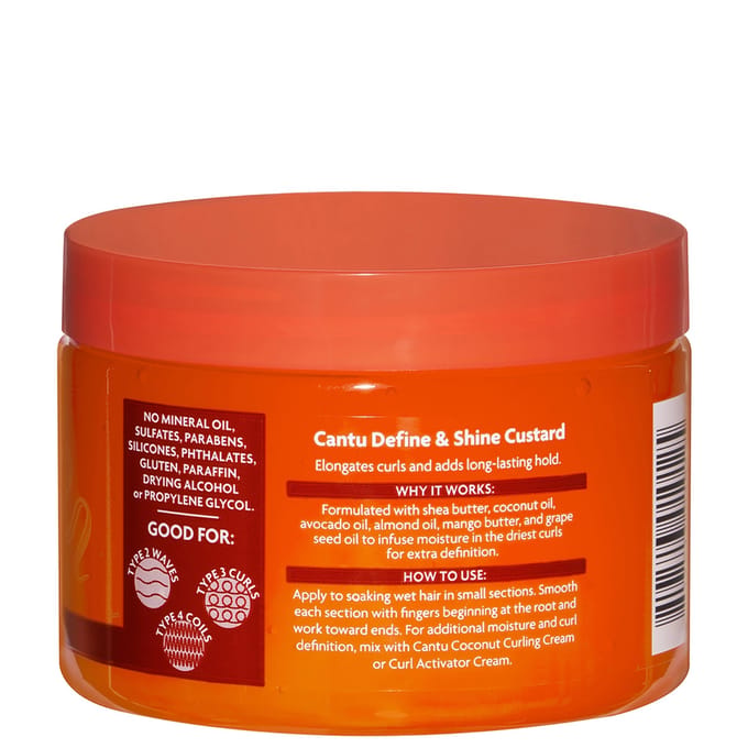 Cantu, Shea Butter for Natural Hair, Define & Shine Custard, 12 oz (340 g) red
